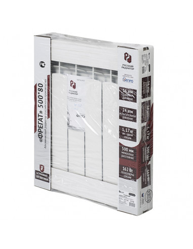 Радиатор алюм. РУССКИЙ РАДИАТОР Фрегат 500*80