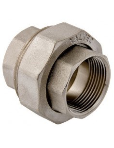 Американка прямая 1/2" г-г (никель) Valtec (Р)