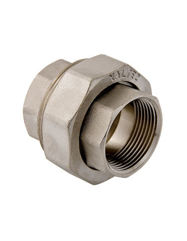 Американка прямая 1/2" г-г (никель) Valtec (Р)