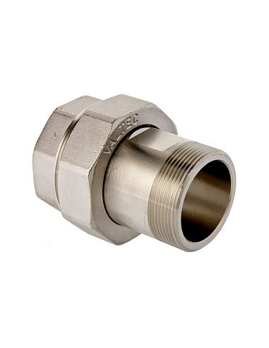 Американка прямая 1/2" (никель) Valtec (Р)