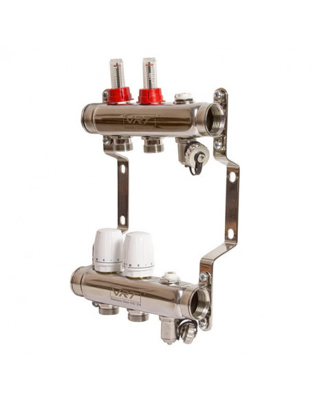 Коллекторная система 1"*2"*3/4 VRT (с расходомерами)