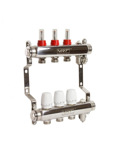 Коллекторная система 1"*3"*3/4 VRT (с расходомерами)