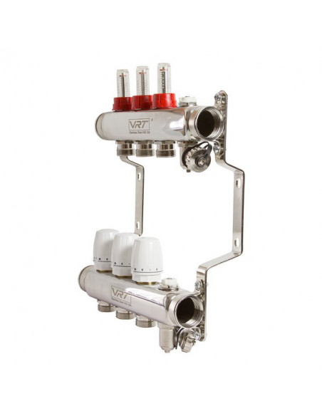 Коллекторная система 1"*3"*3/4 VRT (с расходомерами)