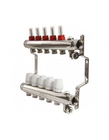 Коллекторная система 1"*5"*3/4 VRT (с расходомерами)