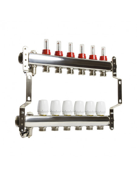 Коллекторная система 1"*6"*3/4 VRT (с расходомерами)