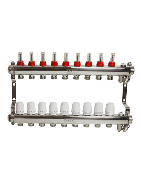 Коллекторная система 1"*9"*3/4 VRT (с расходомерами)
