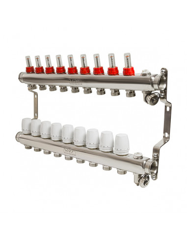 Коллекторная система 1"*9"*3/4 VRT (с расходомерами)