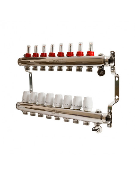 Коллекторная система 1"*8"*3/4 VRT (с расходомерами)