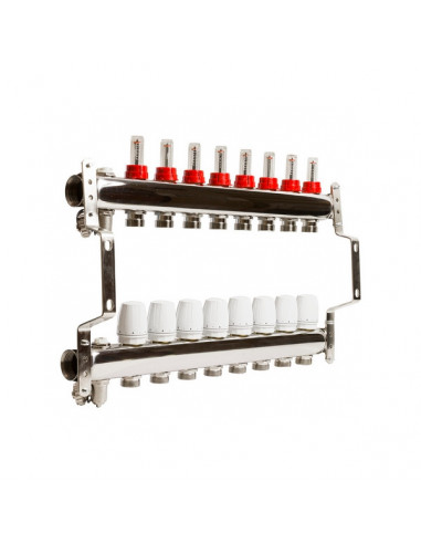 Коллекторная система 1"*8"*3/4 VRT (с расходомерами)