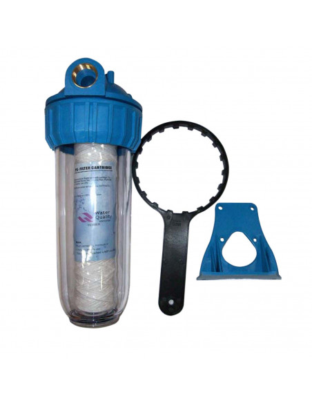 Фильтр магистральный 3/4'' для хол. воды прозр. 10" RM (с картриджем)