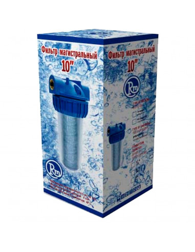 Фильтр магистральный 3/4'' для хол. воды прозр. 10" RM (с картриджем)