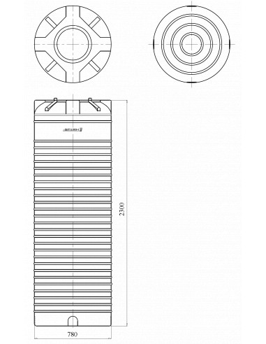 Бак накопительный вертикальный VERT 1000l blue