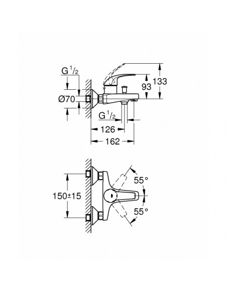 GROHE BauCurve 23599000