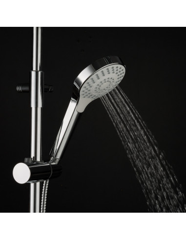 Стойка душевая 2441 FRAP "Тропический душ" (белый+хром) (Р)