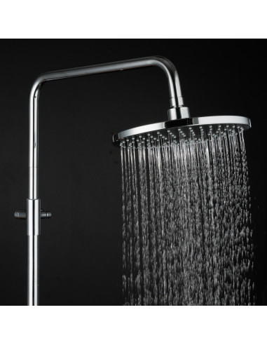 Стойка душевая 2442 FRAP "Тропический душ" (чёрный+хром) (Р)