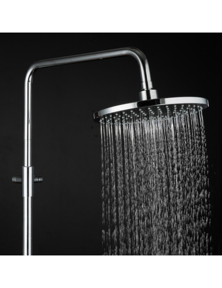 Стойка душевая 2442 FRAP "Тропический душ" (чёрный+хром) (Р)