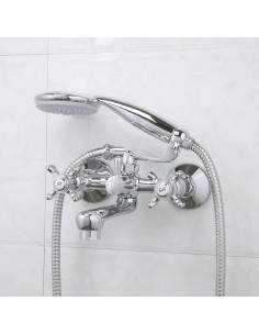 Смеситель 3024 ванна (ручки) FRAP (Р) 2