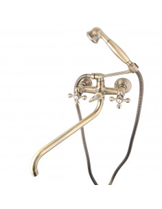 Смеситель 2619-4 ванна и умывальник (ручки) бронза FRAP (Р)