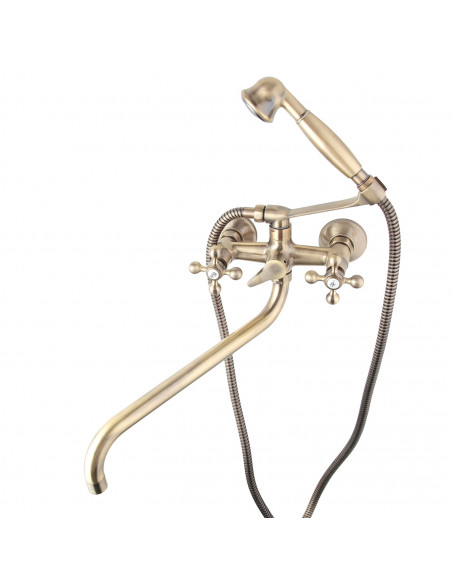 Смеситель 2619-4 ванна и умывальник (ручки) бронза FRAP (Р)