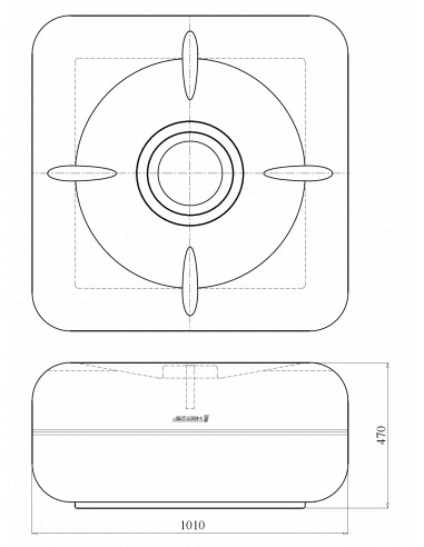 Бак для душа пластиковый большой 250 л