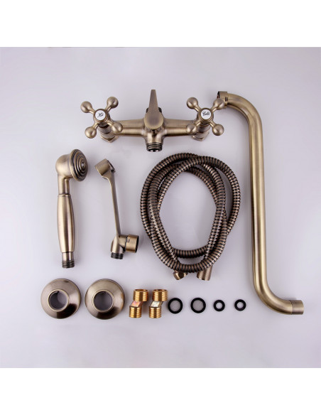 Смеситель 2619-4 ванна и умывальник (ручки) бронза FRAP (Р)