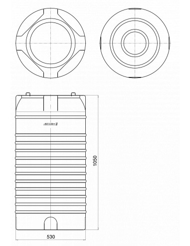 Бочка для воды пластиковая 200 л