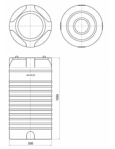 Бочка для воды пластиковая 200 л