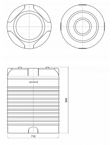 Бочка для воды пластиковая 300 л
