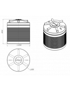 Накопительный пластиковый бак на 10000 л 2