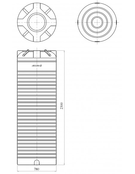 Бак накопительный вертикальный VERT 1000l blue с подставкой Бак накопительный вертикальный VERT 1000l blue с подставкой