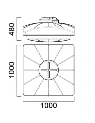 Бак для душа АНИОН 250 л черный Д250А