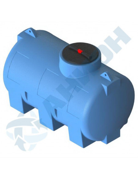 Пластиковая емкость АНИОН МН1000ФК2 цилиндрическая горизонтальная 1 000 л с дыхательным клапаном