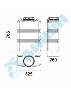 АНИОН Бак НБ75К_Пр синий НАВЕСНОЙ (с приямком) 2