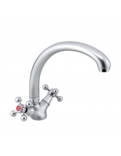 Смеситель 4219-1 кухня матовый (ручки) FRAP (Р)