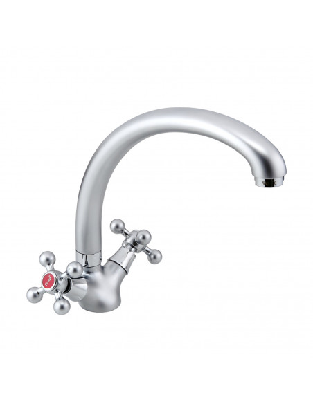 Смеситель 4219-1 кухня матовый (ручки) FRAP (Р)