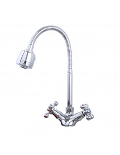 Смеситель 4319F кухня гибкий излив на гайке FRAP (Р)