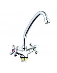 Смеситель G-lauf QFR4-A827/JMH-827 кухня на гайке (ручки) (Р)