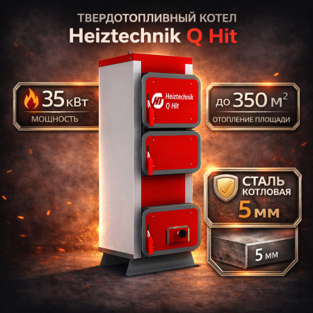 Твердотопливный котел Heiztechnik Q Hit 35 кВт