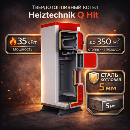 Твердотопливный котел Heiztechnik Q Hit 35 кВт