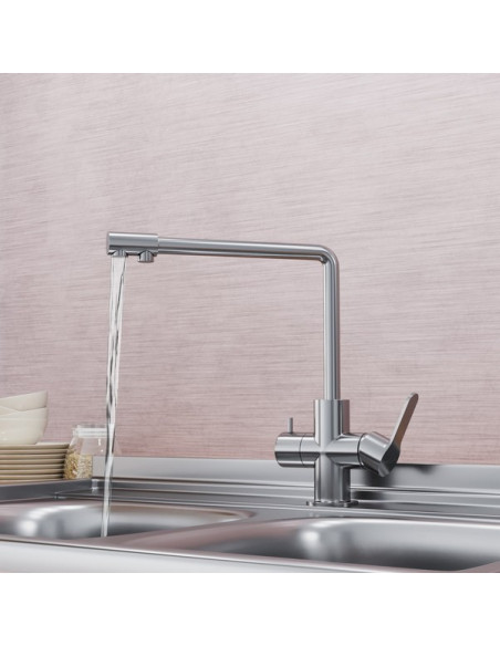 Смеситель MIXLINE MLSS-03201 кухня с вых. для питьевого фильтра (Р)