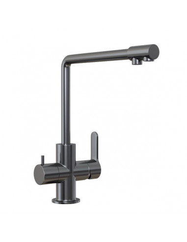 Смеситель MIXLINE MLSS-03201 кухня с вых. для питьевого фильтра СЕРЫЙ (Р)