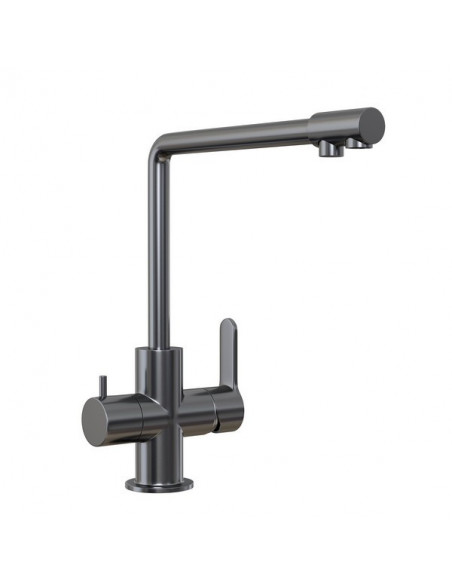 Смеситель MIXLINE MLSS-03201 кухня с вых. для питьевого фильтра СЕРЫЙ (Р)