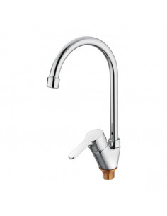 Смеситель 5803L кухня на гайке выс. излив Ledeme (Р)