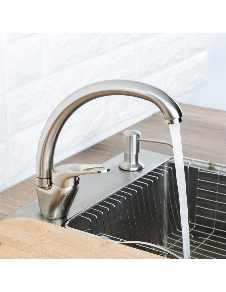 Смеситель 4113-5 кухня боковая САТИН FRAP (Р)