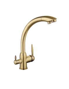 Смеситель 4399-4 кухня с вых. для питьевого фильтра бронза FRAP (Р)