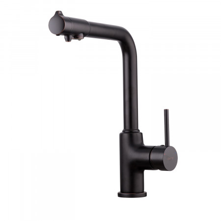 Смеситель 4390-10 кухня с вых. для питьевого фильтра GAPPO ЧЁРНЫЙ (Р)