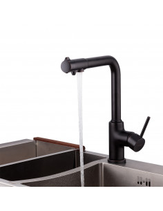 Смеситель 4390-10 кухня с вых. для питьевого фильтра GAPPO ЧЁРНЫЙ (Р) 2