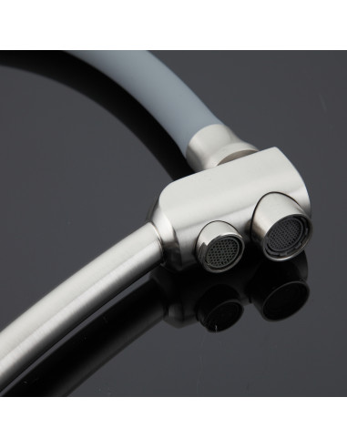 Смеситель 4398 кухня гибкий излив с вых. для питьевого фильтра GAPPO САТИН (Р)