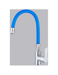 Смеситель для кухни 35к HB70112-4 HAIBA гибкий излив, б/отв, боковая, п/шпильку, синий (Р)