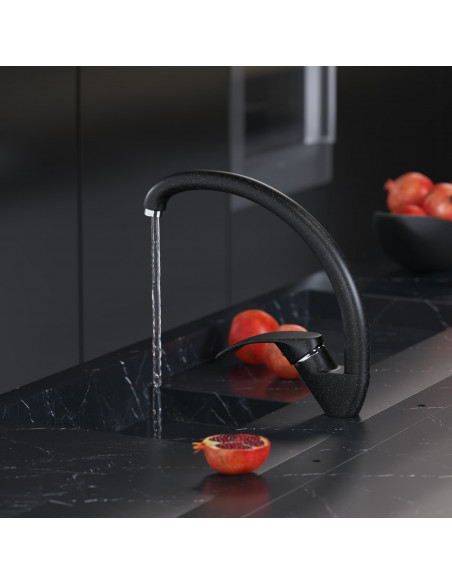 Смеситель MIXLINE ML-GS02 для кухни черный (308) (Р)